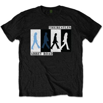 The Beatles: Unisex T-Shirt/Abbey Road Colours Crossing (Black) (Medium)