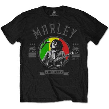Bob Marley: Unisex T-Shirt/Rebel Music Seal (Large)