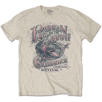 Creedence Clearwater Revival: Unisex T-Shirt/Born on the Bayou (Sand) (X-Large)