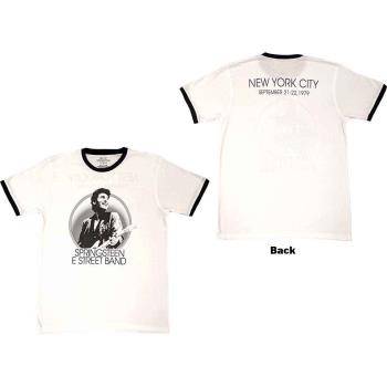 Bruce Springsteen: Unisex Ringer T-Shirt/NYC (Back Print) (Small)