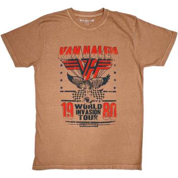 Van Halen: Unisex T-Shirt/World Invasion (Distressed) (Large)
