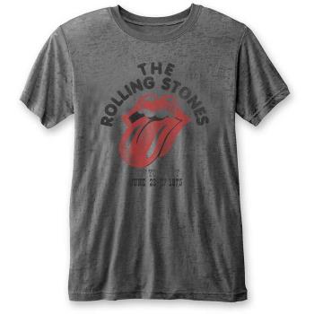 The Rolling Stones: Unisex T-Shirt/New York City 75 (Burnout) (Large)