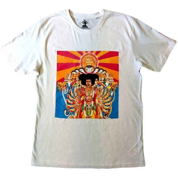 Jimi Hendrix: Unisex T-Shirt/Axis (White) (Large)