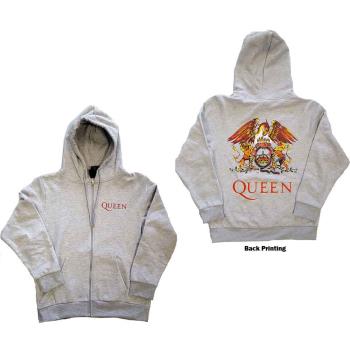 Queen: Unisex Zipped Hoodie/Classic Crest (Back Print) (XXXX-Large)