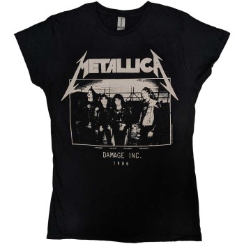Metallica: Ladies T-Shirt/Masters of Puppets Photo Damage Inc Tour (Black) (Medium)