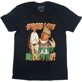 Biggie Smalls: Unisex T-Shirt/Spread The Love (Black) (Small)