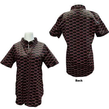 Queen: Unisex Casual Shirt/Logo Pattern (All Over Print) (Large)