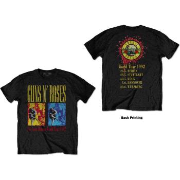 Guns N Roses: Guns N' Roses Unisex T-Shirt/Use Your Illusion World Tour (Back Print) (Medium)