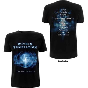 Within Temptation: Unisex T-Shirt/Silent Force Tracks (Back Print) (X-Large)