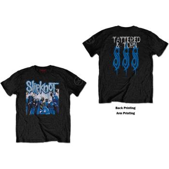 Slipknot: Unisex T-Shirt/20th Anniversary Tattered & Torn (Back Print) (X-Large)