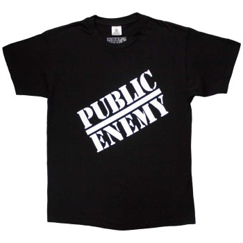 Public Enemy: Unisex T-Shirt/Logo (Black) (X-Large)