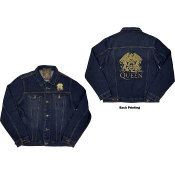 Queen: Unisex Denim Jacket/Classic Crest (Back Print) (Medium)