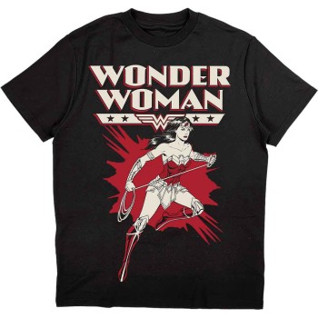 DC Comics: Unisex T-Shirt/Wonder Woman Explosion (Black) (X-Large)