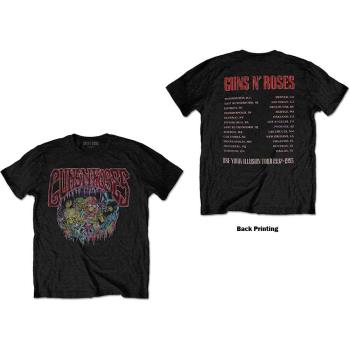 Guns N Roses: Guns N' Roses Unisex T-Shirt/Illusion Tour (Back Print) (Large)
