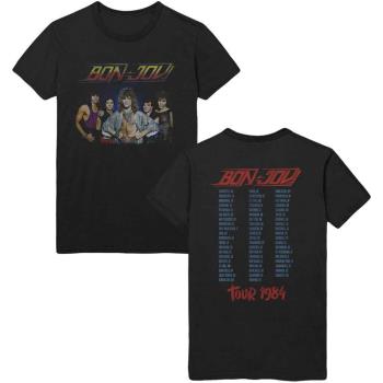 Bon Jovi: Unisex T-Shirt/Tour '84 (Back Print) (Large)
