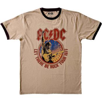 AC/DC: Unisex Ringer T-Shirt/Let There Be Rock Tour '77 (Large)