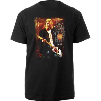Kurt Cobain: Unisex T-Shirt/You Know You're Right (Black) (Large)