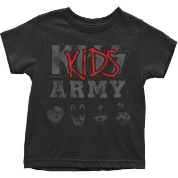 KISS: Kids Toddler T-Shirt/Army (Black) (4 Years)
