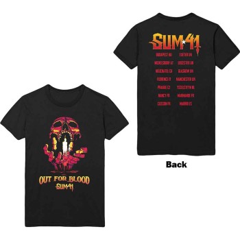 Sum 41: Unisex T-Shirt/Out For Blood (Black) (Back Print) (Medium)