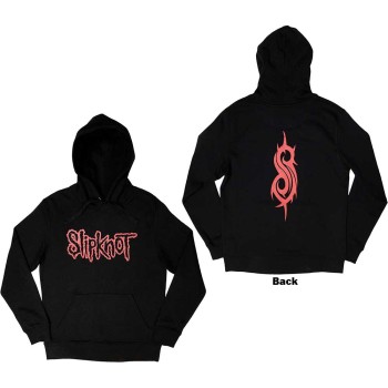 Slipknot: Unisex Pullover Hoodie/Logo (Black) (Back Print) (X-Small)