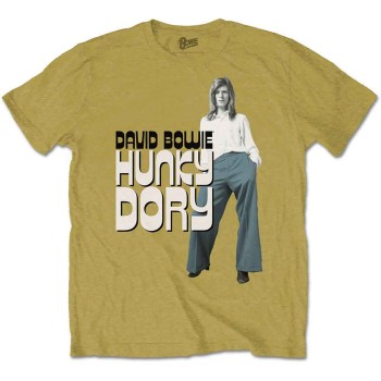 David Bowie: Unisex T-Shirt/Hunky Dory 2 (Mustard Yellow) (X-Large)