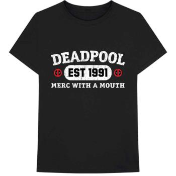 Marvel Comics: Unisex T-Shirt/Deadpool Merc With A Mouth (Large)