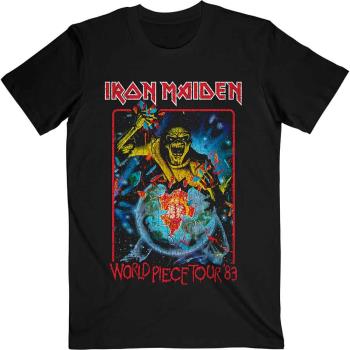 Iron Maiden: Unisex T-Shirt/World Piece Tour '84 V.1. (Large)