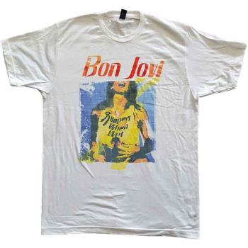 Bon Jovi: Unisex T-Shirt/Slippery When Wet Original Cover (X-Large)