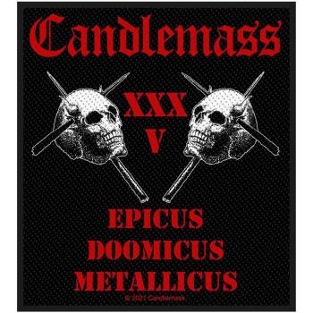 Candlemass: Standard Woven Patch/Epicus 35th Anniversary