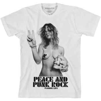 The Flaming Lips: Unisex T-Shirt/Peace & Punk Rock Girl (Large)