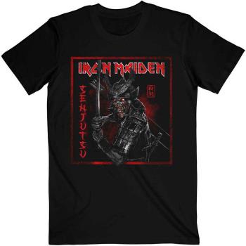 Iron Maiden: Unisex T-Shirt/Senjutsu Cover Distressed Red (Small)