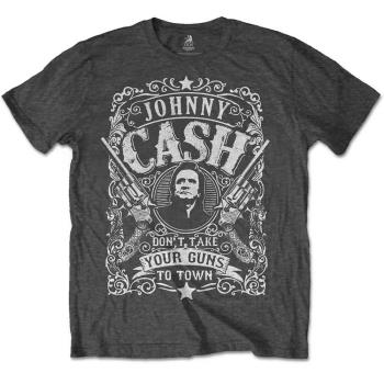 Johnny Cash: Unisex T-Shirt/Don't take your guns to town (Large)
