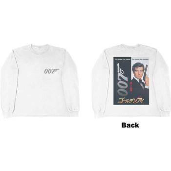 James Bond 007: Unisex Long Sleeve T-Shirt/Goldeneye Japanese Poster (Back Print) (Large)