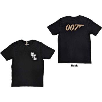 James Bond 007: Unisex T-Shirt/No Time To Die & Logo (Back Print) (XX-Large)