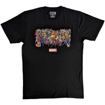 Marvel Comics: Unisex T-Shirt/Full Characters (Black) (Medium)