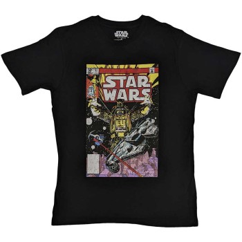 Star Wars: Unisex T-Shirt/Darth Vader Comic (Black) (Medium)