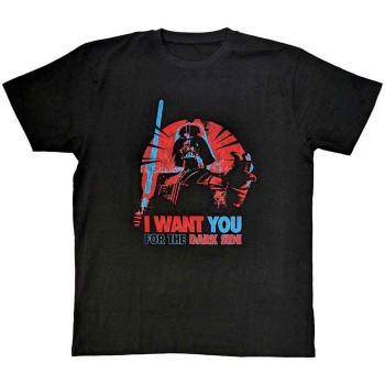 Star Wars: Unisex T-Shirt/Vader I Want You (Black) (Small)
