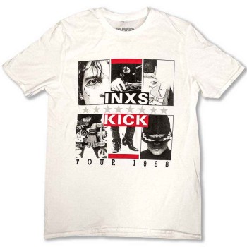 INXS: Unisex T-Shirt/KICK Tour (White) (XX-Large)
