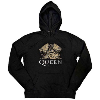 Queen: Unisex Pullover Hoodie/Crest (Black) (XX-Large)