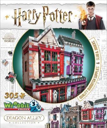 Harry Potter: Diagon Alley Collection: Quidditch Supplies & Slug & Jiggers (305pc) 3d Jigsaw Puzzle