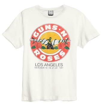 Guns n Roses: - Vintage Bullet Amplified Vintage White Medium t Shirt
