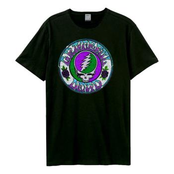 Grateful Dead: Stealie Tie Dye Amplified Vintage Charcoal Small t Shirt