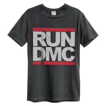 Run Dmc: Logo Amplified Medium Vintage Charcoal t Shirt