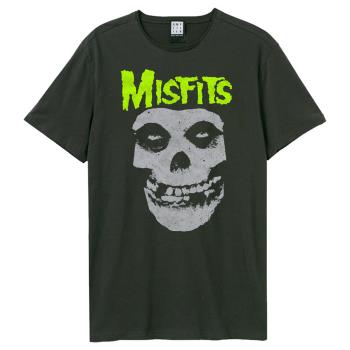 Misfits: Neon Skull Amplified Vintage Charcoal Xx Large t Shirt