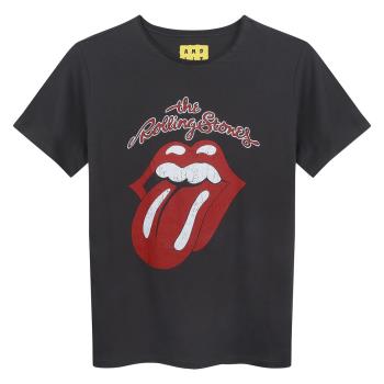 Rolling Stones: - Vintage Tongue Amplified Vintage Charcoal Kids T-Shirt 5/6 Years