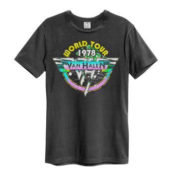 Van Halen: World Tour 78 Amplified Vintage Charcoal Large t Shirt