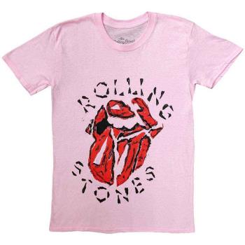 The Rolling Stones: Unisex T-Shirt/Hackney Diamonds Painted Tongue (Medium)