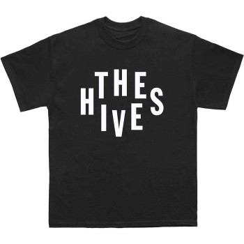 The Hives: Unisex T-Shirt/Stacked Logo (Black) (Medium)