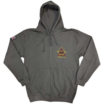 Def Leppard: Unisex Zipped Hoodie/Logo Tour 2019 (Charcoal Grey) (Ex-Tour) (Small)