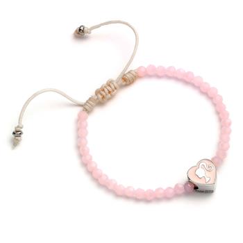 Barbie: Pink Bead Friendship Bracelet With Heart Shaped Bead